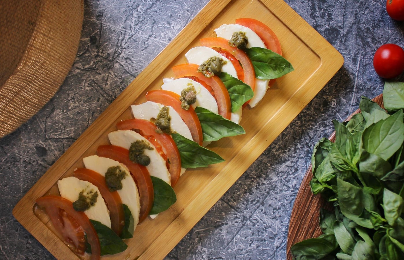 Caprese Skewers with Basil