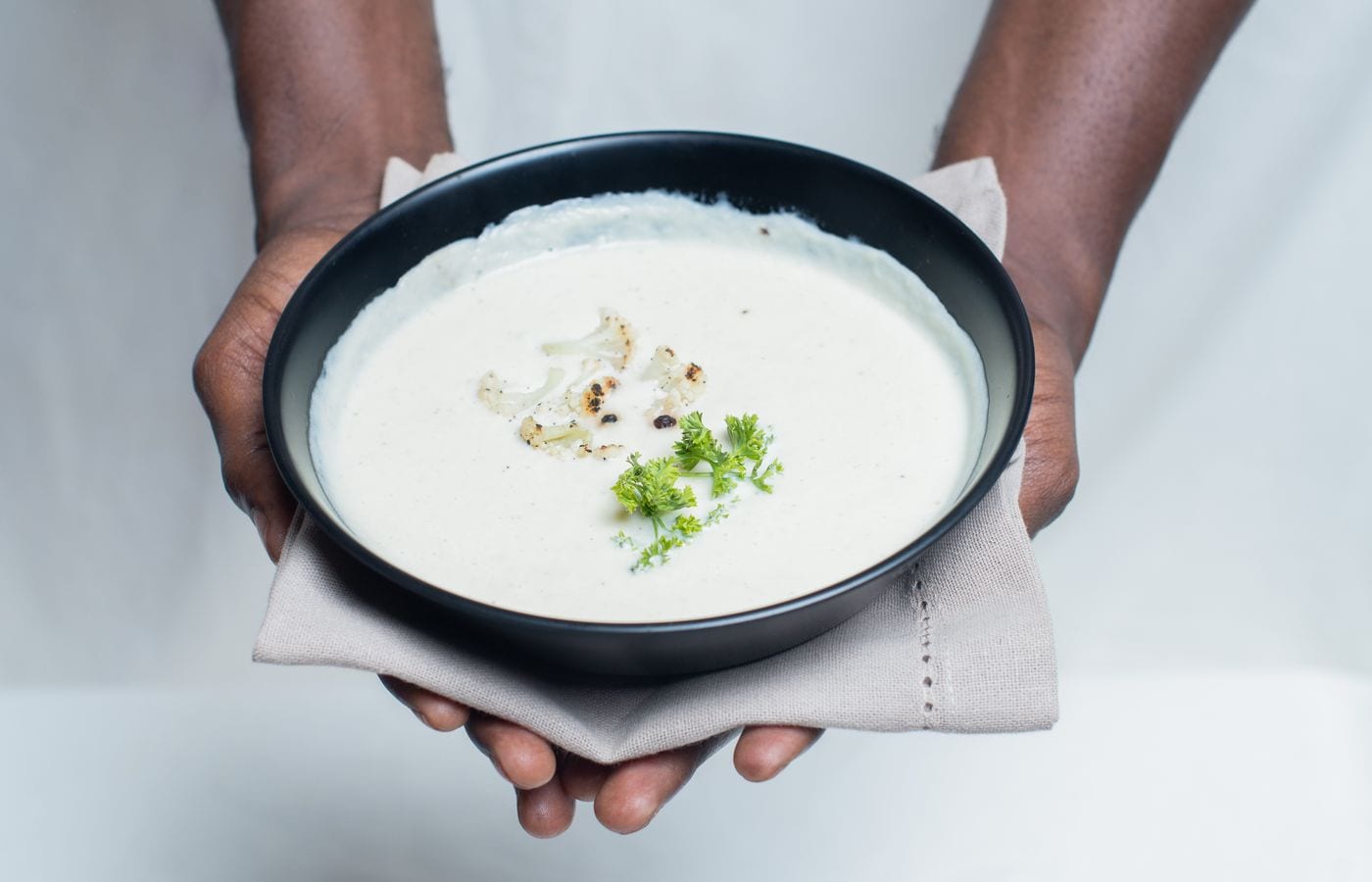 Curried Cauliflower & Cashew Soup