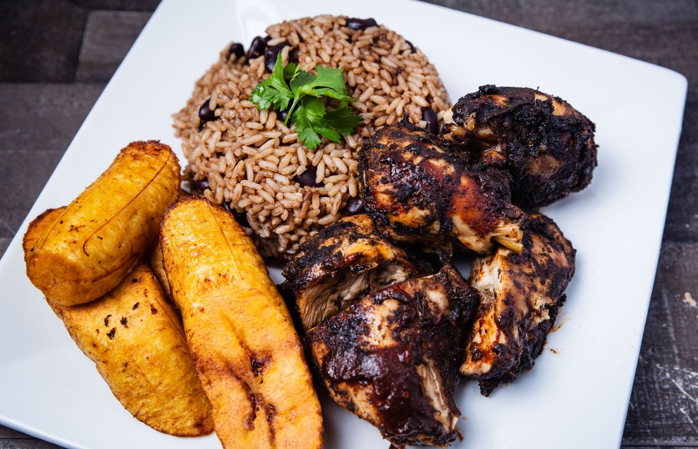 Jerk Chicken with Rice & Peas