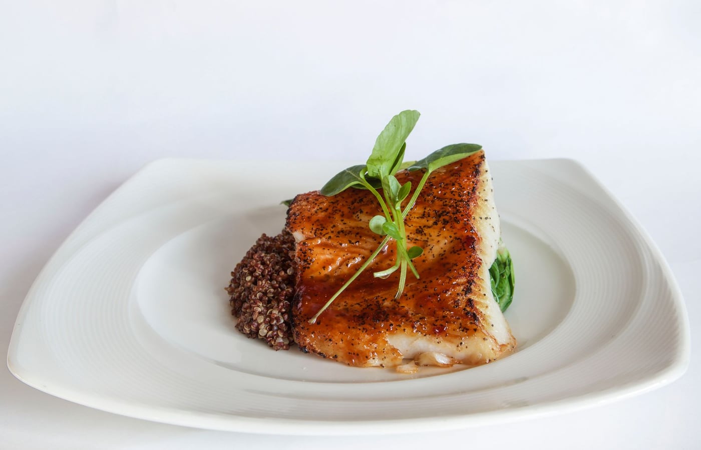 Miso-Glazed Cod with Greens