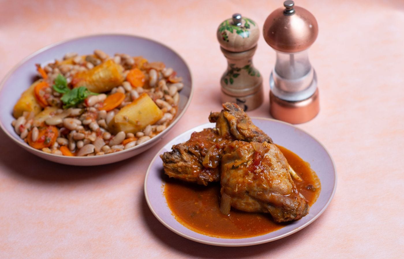 Paprika Roast Chicken with Butter Beans