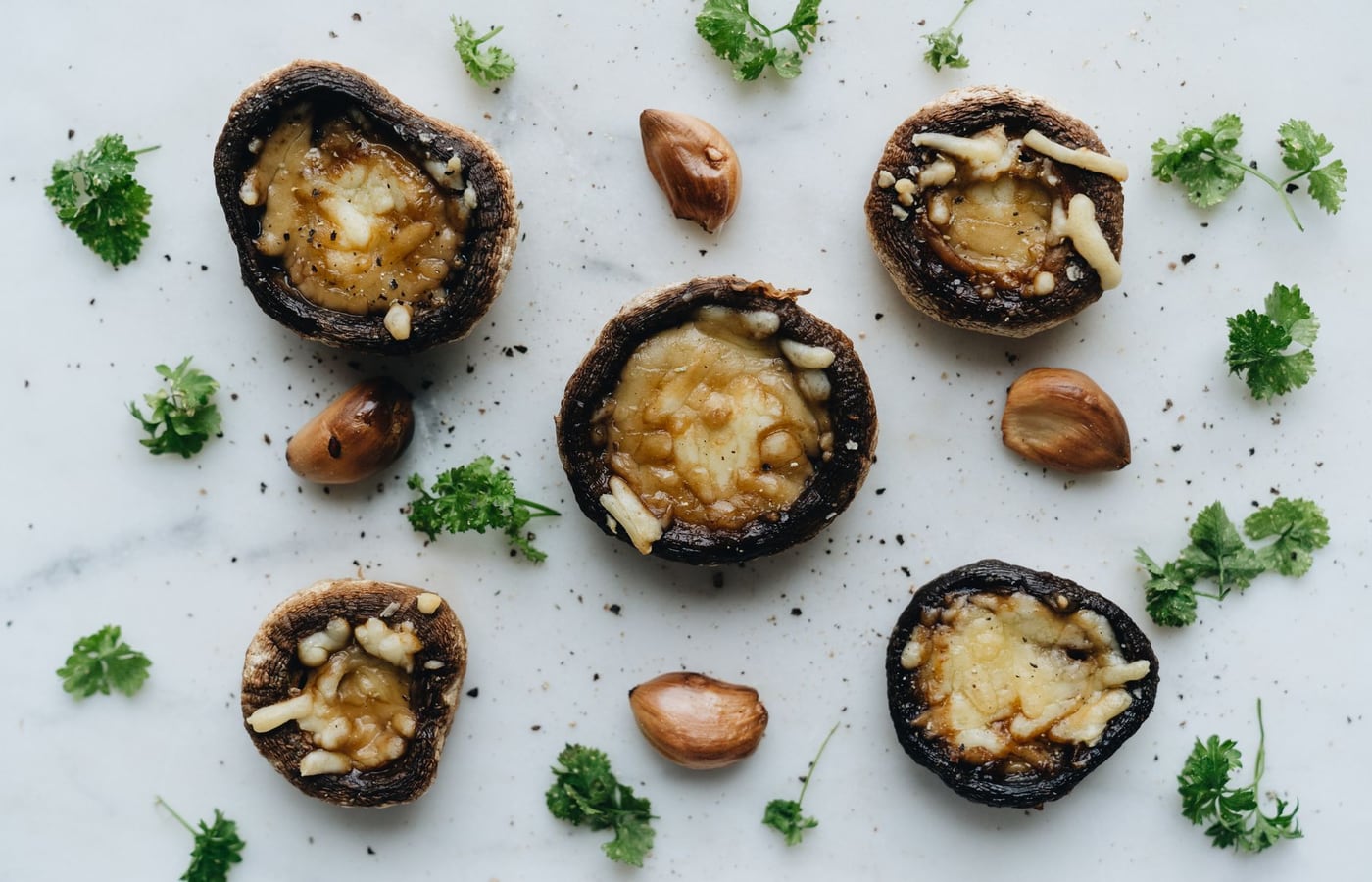 Goat's Cheese & Walnut Stuffed Mushrooms