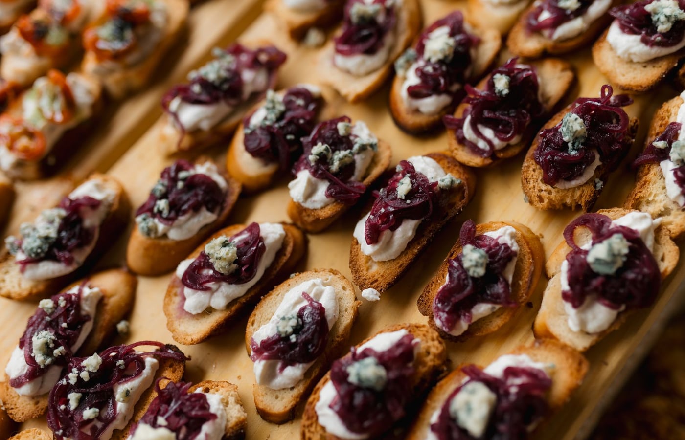 Whipped Feta & Roasted Grape Crostini